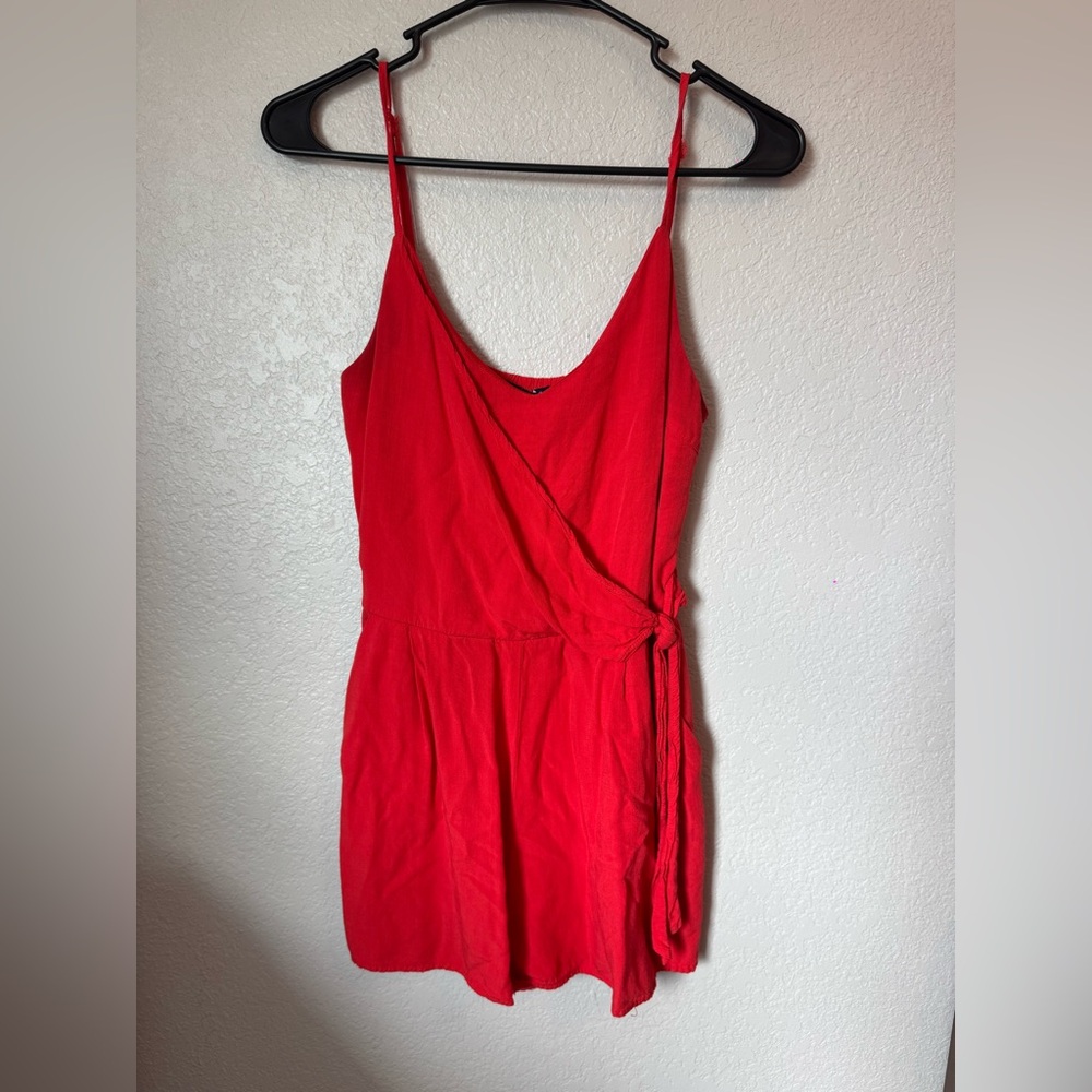 Red Wrap Romper